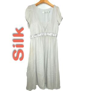Women's Silk Size S Short Sleeve Tank Dress SCK221